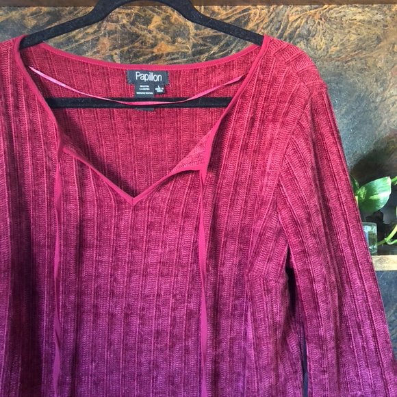 SOLD! Papillon Blanc Crushed Velvet Dress - Picture 7 of 8